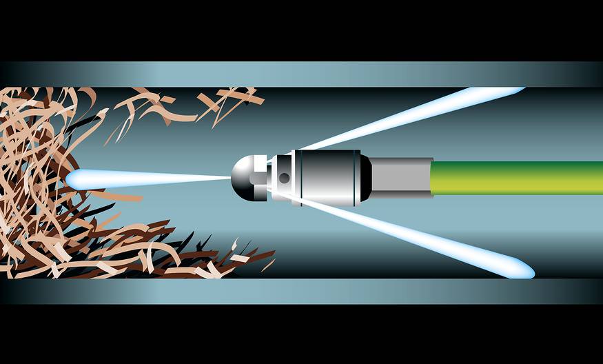 high pressure water jetting for clogged drains
