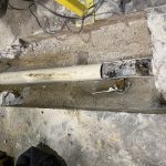 Blocked and damaged drain pipe