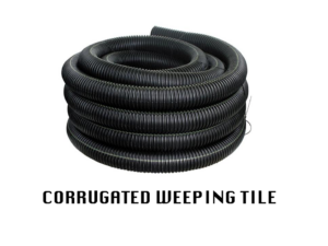 weeping tile corrugated plastic pipe