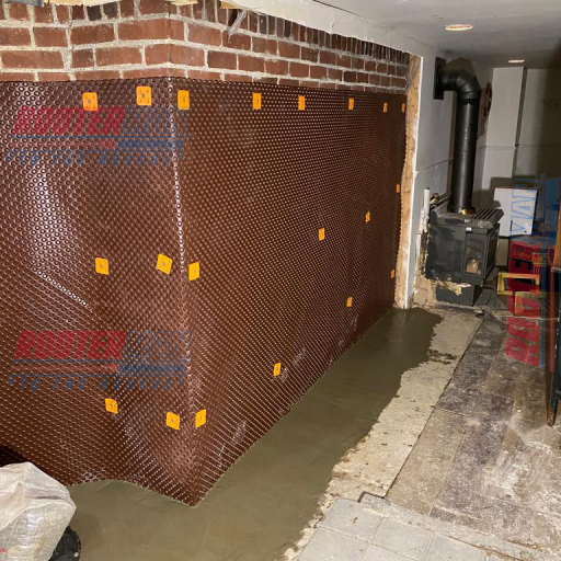 Interior waterproofing service provided to a Toronto home